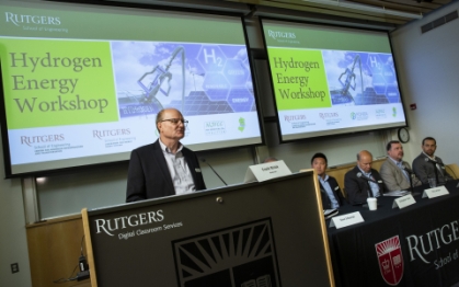 Attendees of a hydrogen energy workshop at the Rutgers School of Engineering